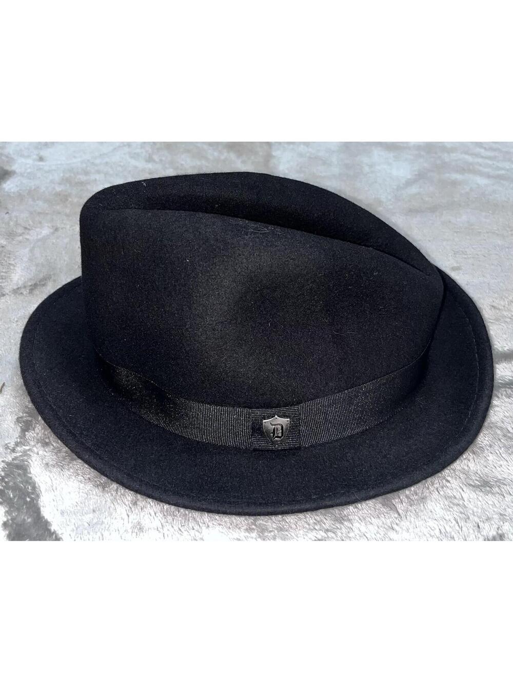 DPC Wool Fedora Hat Black Size M Classic Dress